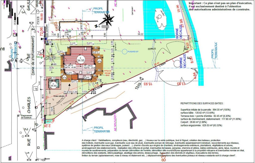 Plan Masse Implantation - Designer Architecte Constructeur Maison Design Toit Plat ou Classique sur Jouy en Josas 78 (2)