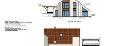 Façade permis de construire - Designer Architecte Constructeur Maison Design Toit Plat ou Classique sur Jouy en Josas 78 (2)