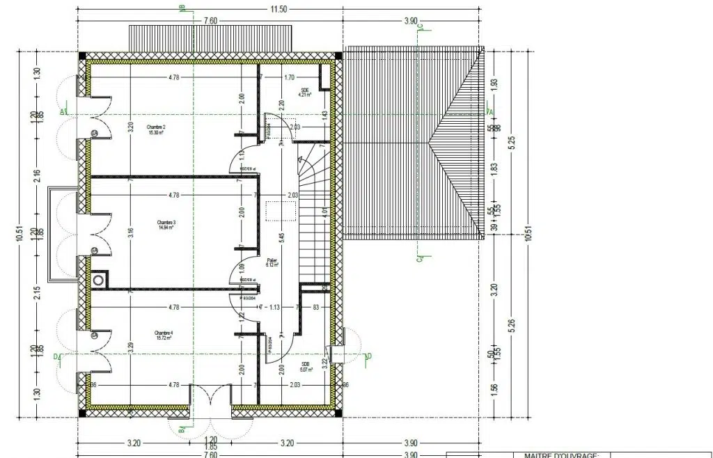 Plan Etage Permis de Construire - Designer Architecte Constructeur Maison Design Toit Plat ou Classique sur Sèvres 92 a Sevres (3)