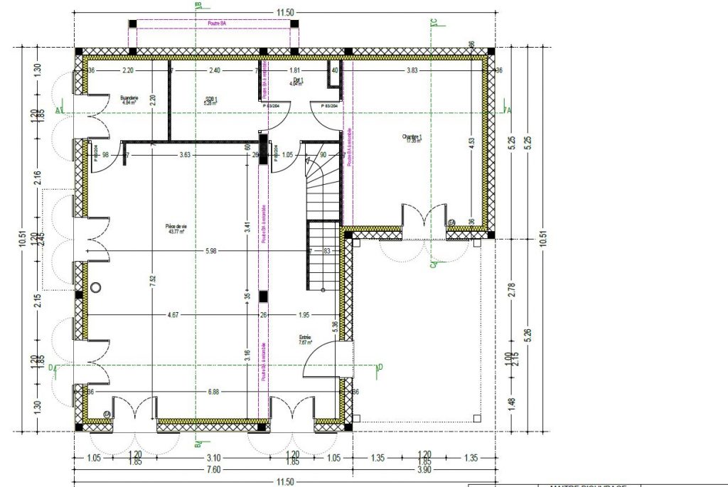 Plan RDC Permis de Construire - Designer Architecte Constructeur Maison Design Toit Plat ou Classique sur Sèvres 92 a Sevres (3)