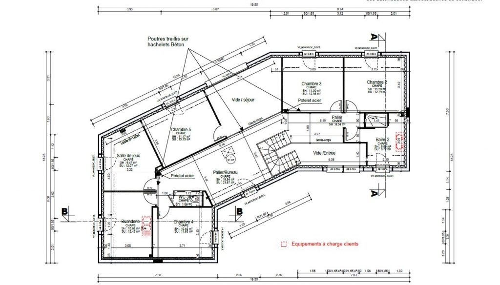 Plan Etage Permis de Construire - Designer Architecte Interieur Constructeur Maison sur Mesure Moderne Saint Pierre du Perray 91 (3)